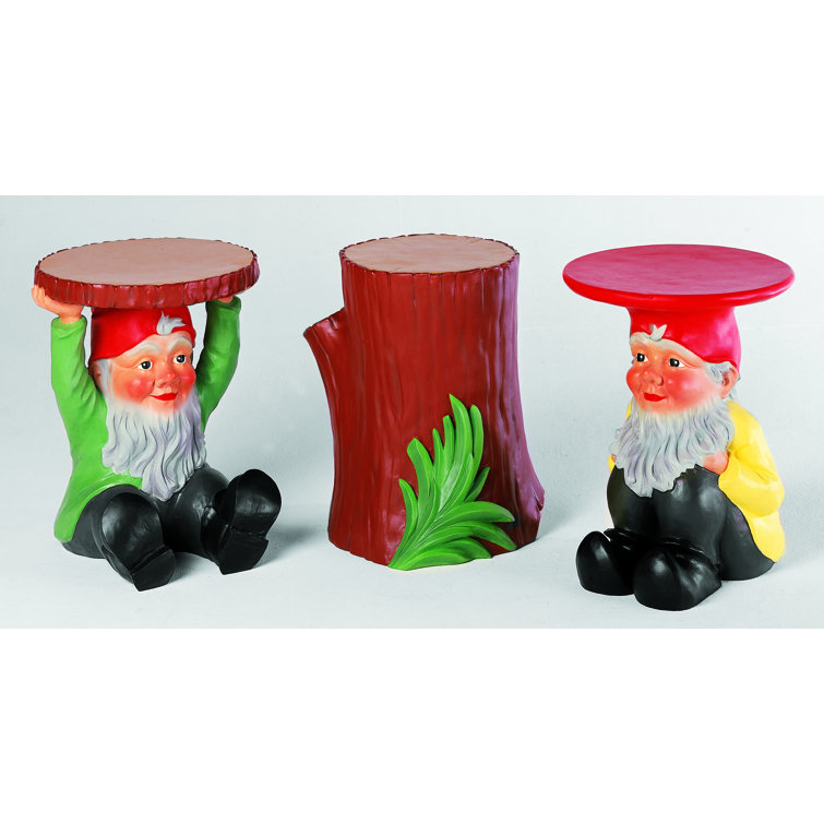 Napoleon Multicolor Hand-Painted Round Outdoor Stool