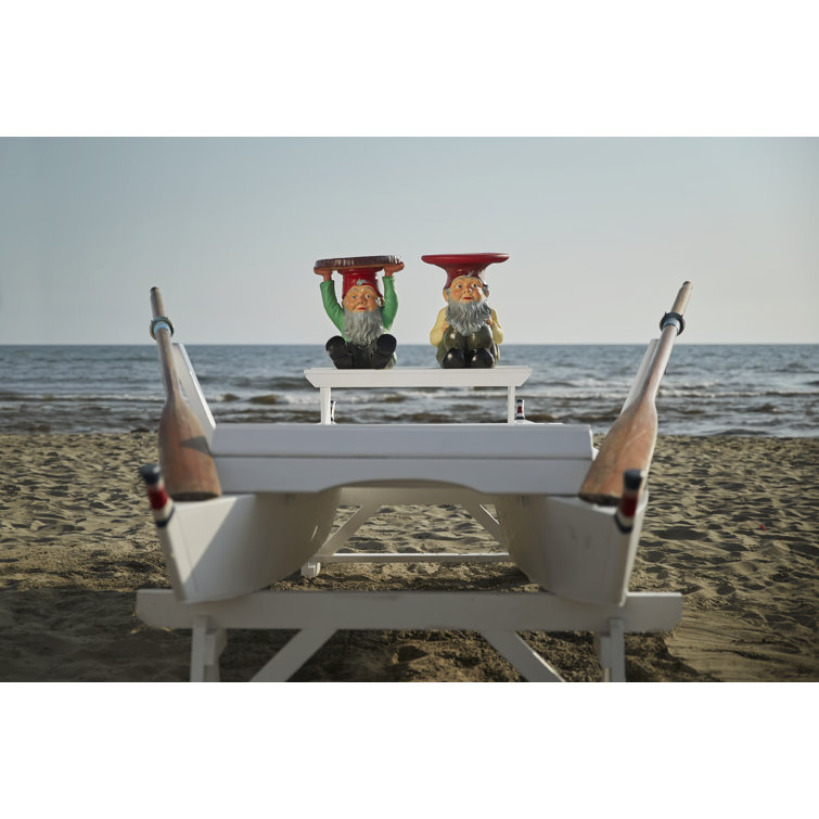 Napoleon Multicolor Hand-Painted Round Outdoor Stool