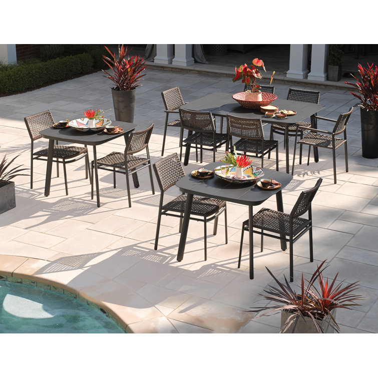 Eiland 38'' Square Powder Coated Aluminum Outdoor Dining Table