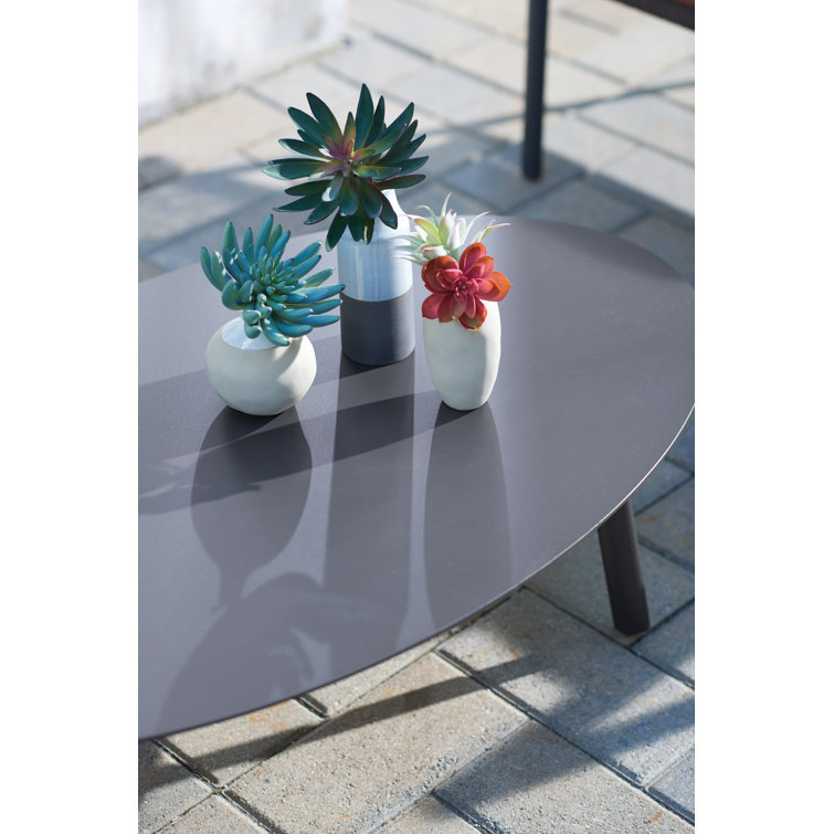 Eiland 38'' Square Powder Coated Aluminum Outdoor Dining Table