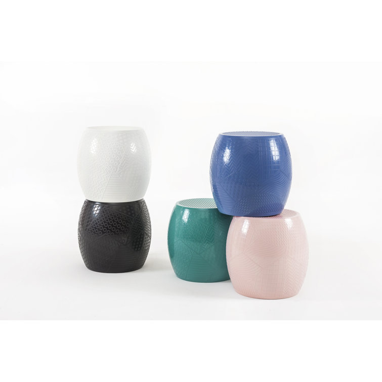 Alessandro Mendini Inspired Petroleum Green Technopolymer Roy Stool