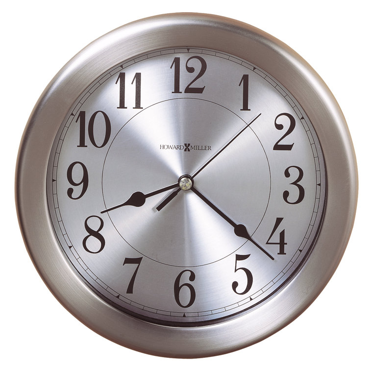 Pisces Brushed Nickel 8.5" Round Wall Clock