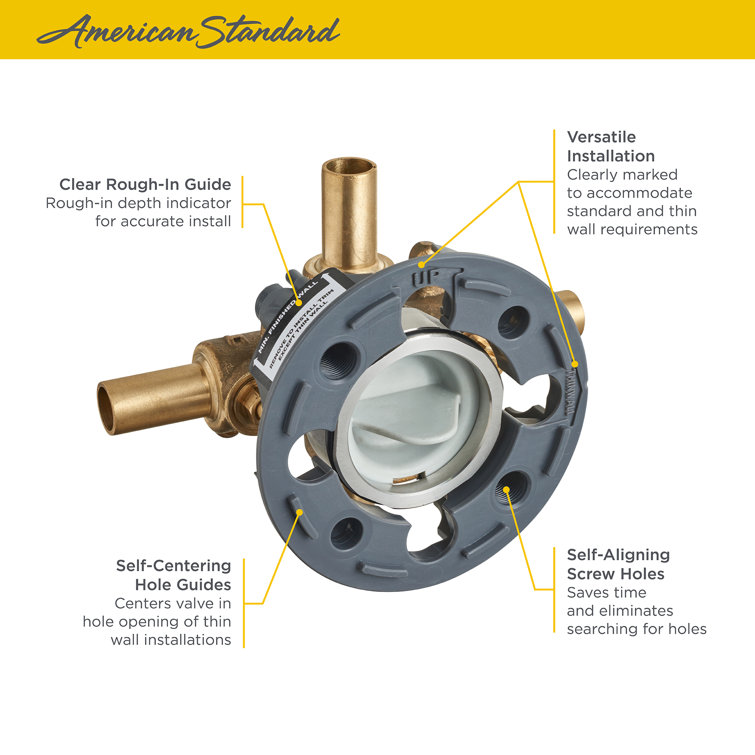 Stainless Steel Flash Shower Rough-In Valve with Stub-Outs