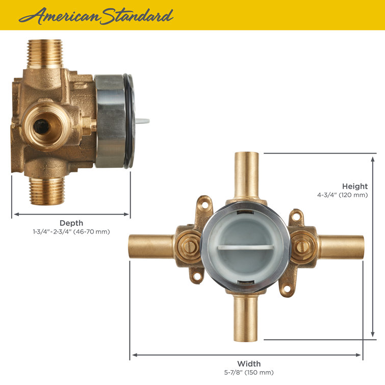 Stainless Steel Flash Shower Rough-In Valve with Stub-Outs