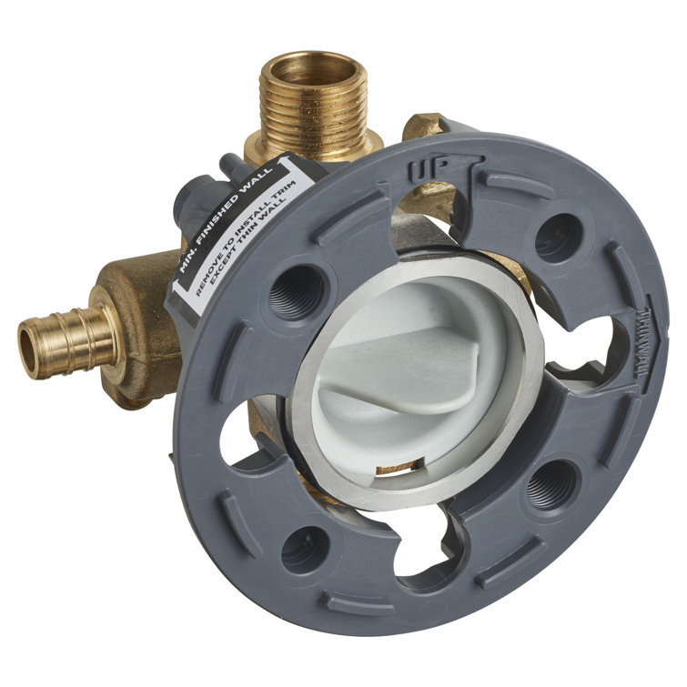 Flash Brass Shower Rough-In Valve with PEX Inlets