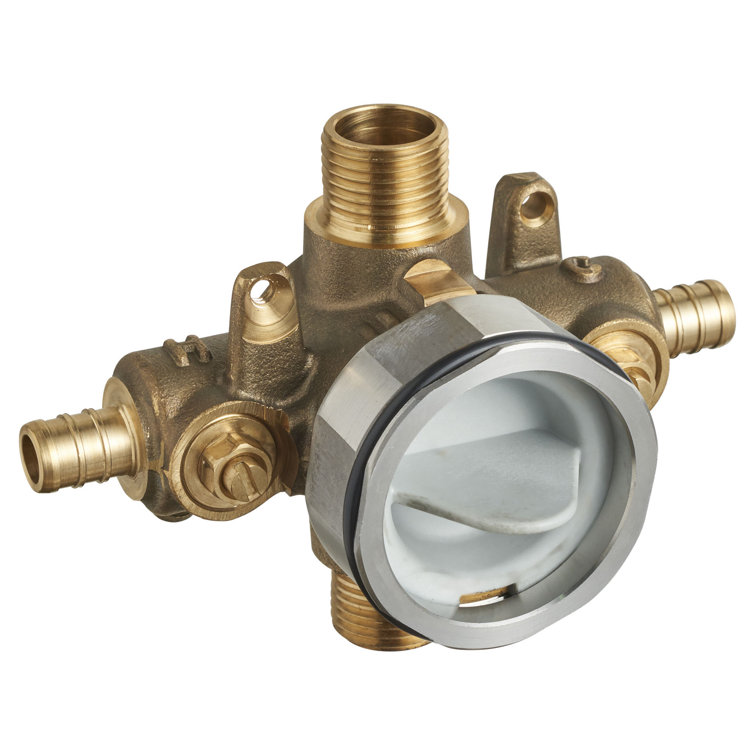 Flash Brass Shower Rough-In Valve with PEX Inlets