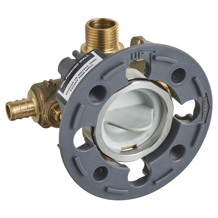 Flash Brass Shower Rough-In Valve with PEX Inlets