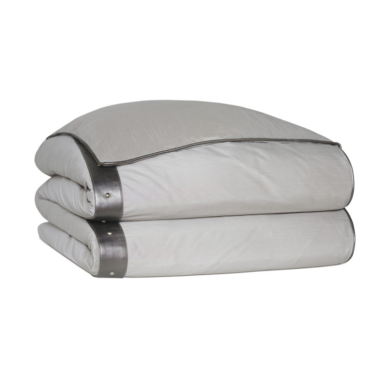 Hendrix Queen Gray and Beige Duvet Cover Set