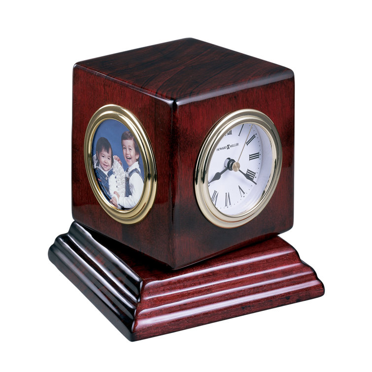 Rosewood Hall Quartz Table Clock with Brass Accents