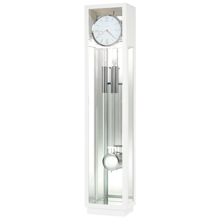Whitelock Contemporary 76" White Quartz Floor Clock