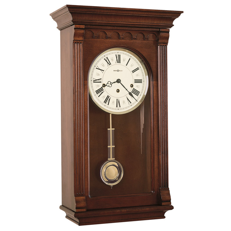 Windsor Cherry Traditional Mantel Clock with Brass Accents