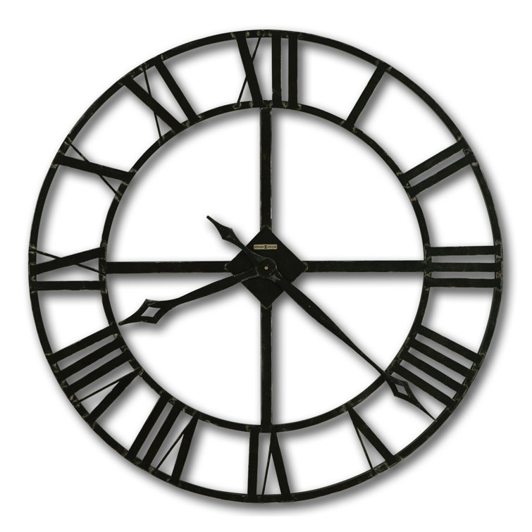 Howard Miller 14-Inch Noir Wrought Iron Round Wall Clock