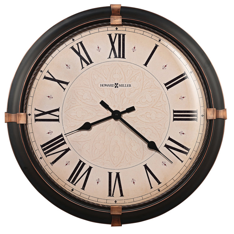 Howard Miller Oversized Dark Rubbed Bronze Wall Clock