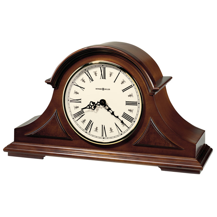 Windsor Cherry Traditional Quartz Mantel Clock with Roman Numerals