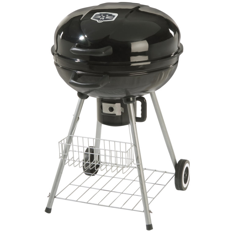 Panther 22.5" Black Painted Steel Kettle Charcoal Grill