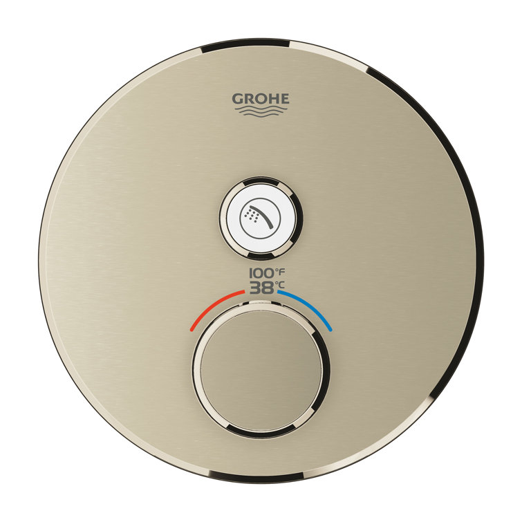 Modern Brushed Nickel Wall-Mounted Shower Trim with SmartControl