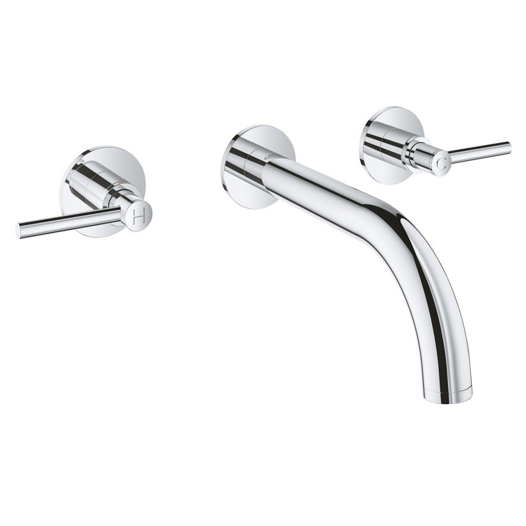 Elegant Atrio Brushed Nickel Wall-Mounted Modern Bathroom Faucet