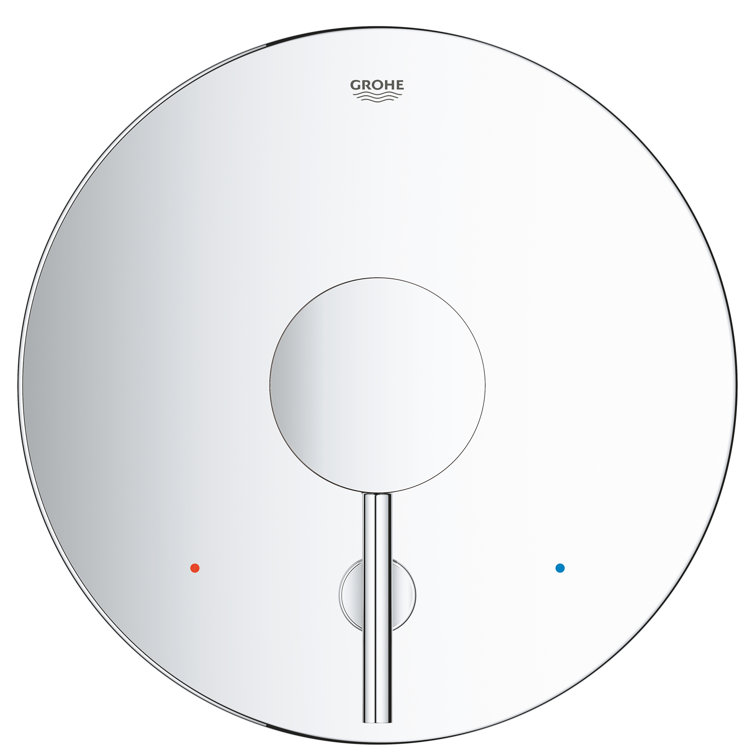 Modern Brushed Nickel European Shower Trim with Lever Control