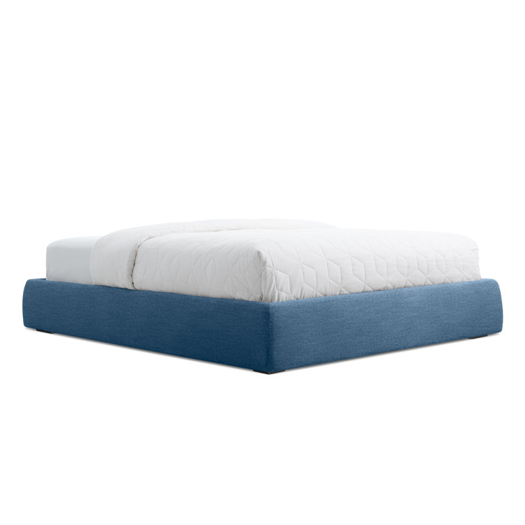 Vesper Marine Blue Full Upholstered Storage Bed with Drawer