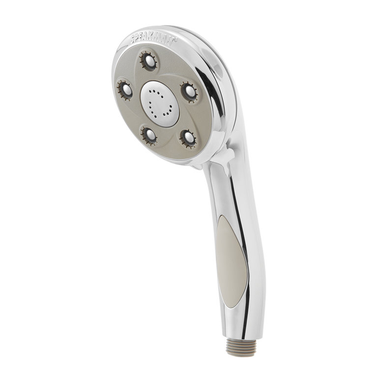 Medium Round Chrome Handheld Shower Head with Pulse Rain Spray