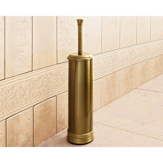 Bronze Brass Freestanding Round Toilet Brush Holder