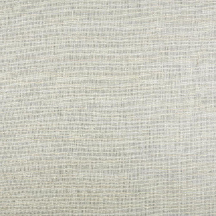 Silver Beige Grasscloth Removable Wallpaper Double Roll