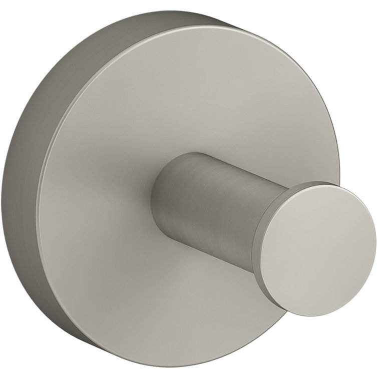 Elate Vibrant Brushed Nickel Minimalist Robe Hook