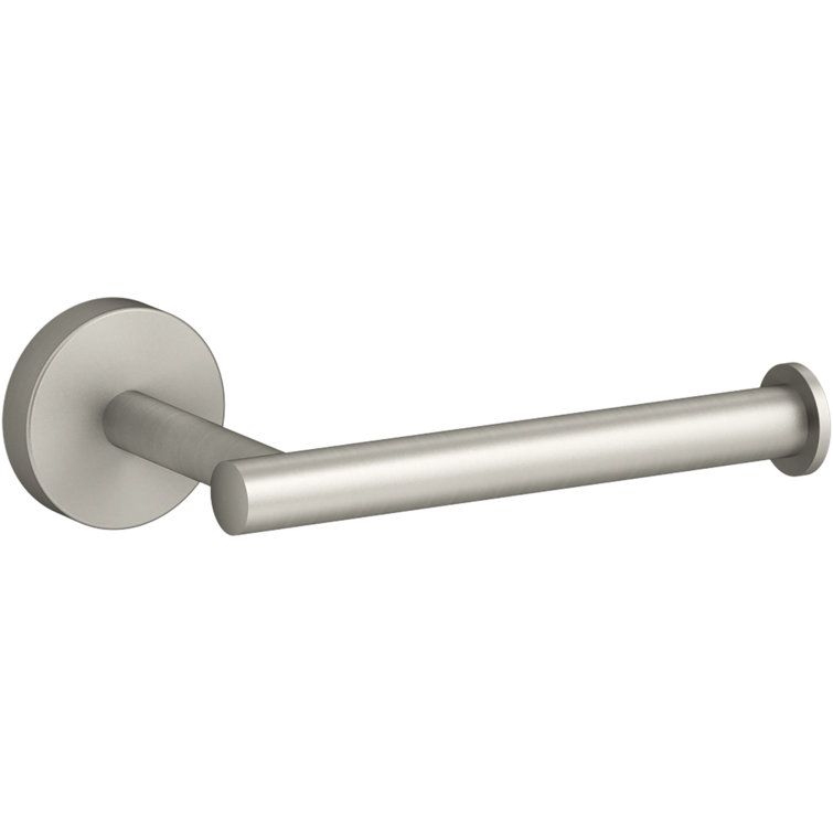 Brushed Nickel Minimalist Wall-Mount Toilet Paper Holder