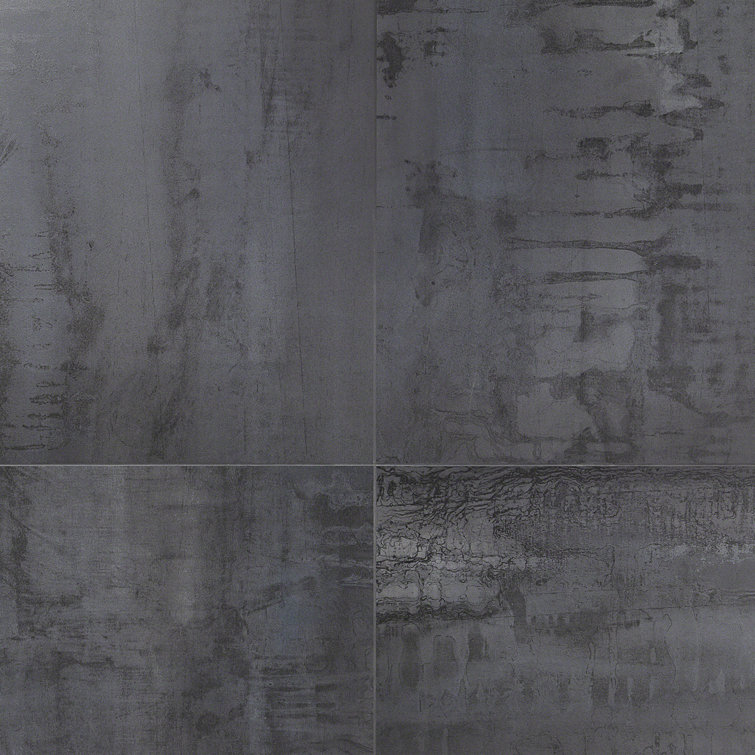 Large Format Dark Gray Matte Porcelain Floor and Wall Tile