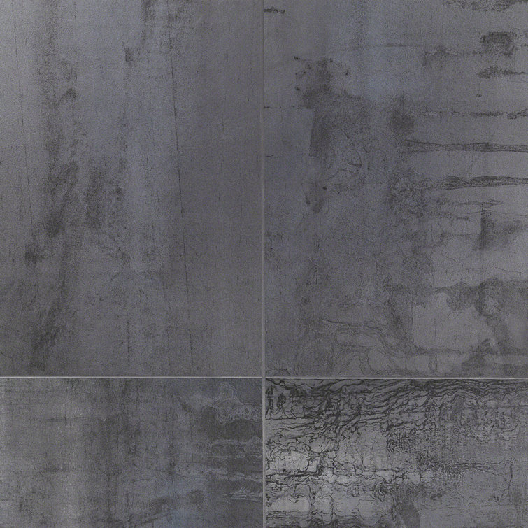 Large Format Dark Gray Matte Porcelain Floor and Wall Tile