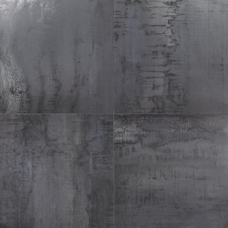 Large Format Dark Gray Matte Porcelain Floor and Wall Tile