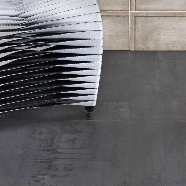 Large Format Dark Gray Matte Porcelain Floor and Wall Tile