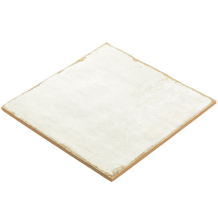 Angela Harris Distressed White Ceramic 8'' x 8'' Wall Tile