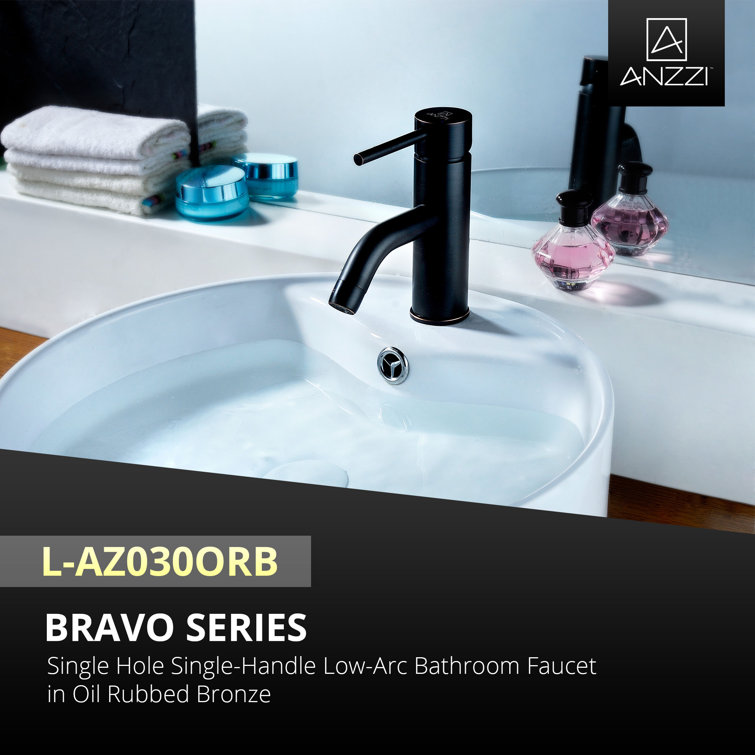 Bravo Low-Arc Solid Brass Bathroom Faucet in Oil Rubbed Bronze