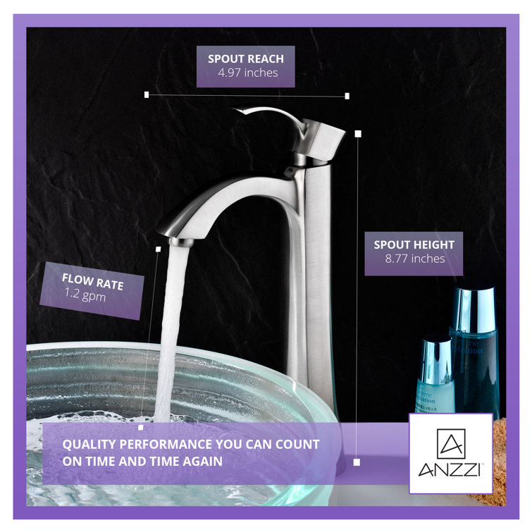 Harmony Series Brushed Nickel Minimalist Vessel Bathroom Faucet