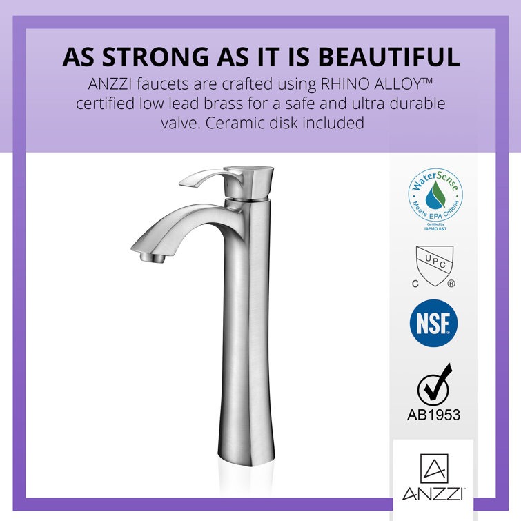 Harmony Series Brushed Nickel Minimalist Vessel Bathroom Faucet