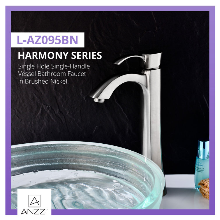 Harmony Series Brushed Nickel Minimalist Vessel Bathroom Faucet