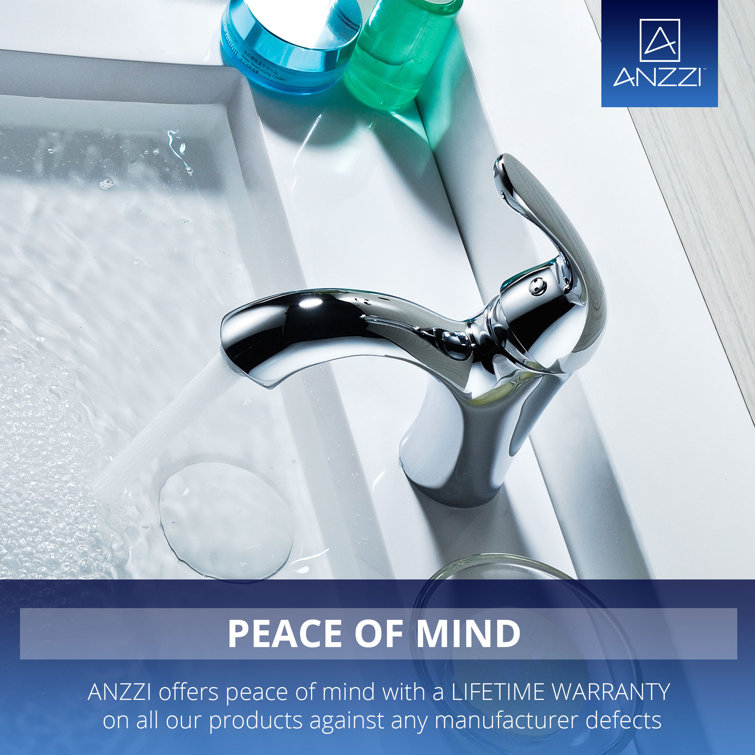 Clavier Polished Chrome Single-Handle Mid-Arc Bathroom Faucet