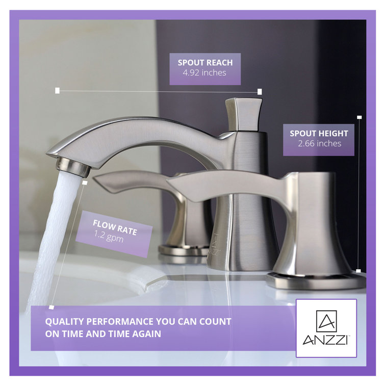 Sonata Traditional Brushed Nickel 2-Handle Mid-Arc Bathroom Faucet