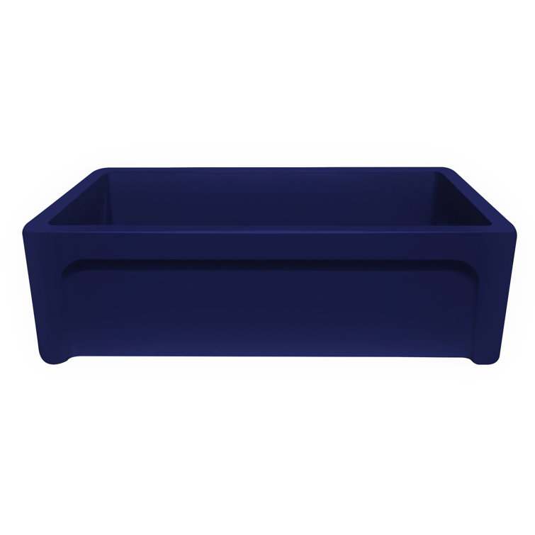 Sapphire Blue 36" Fireclay Single Bowl Kitchen Sink