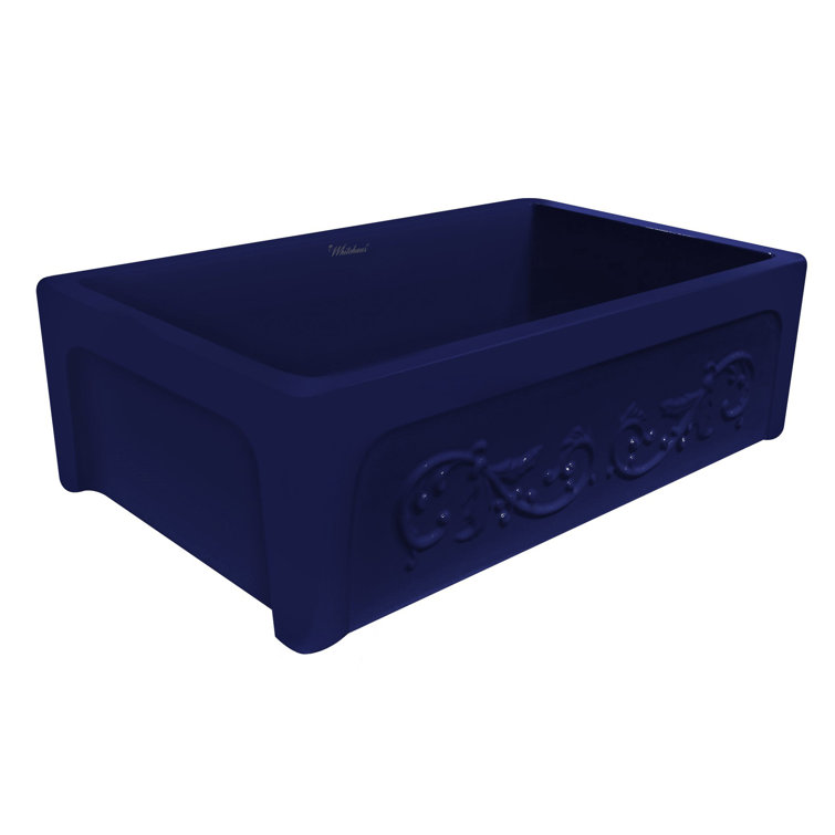 Sapphire Blue 36" Fireclay Single Bowl Kitchen Sink