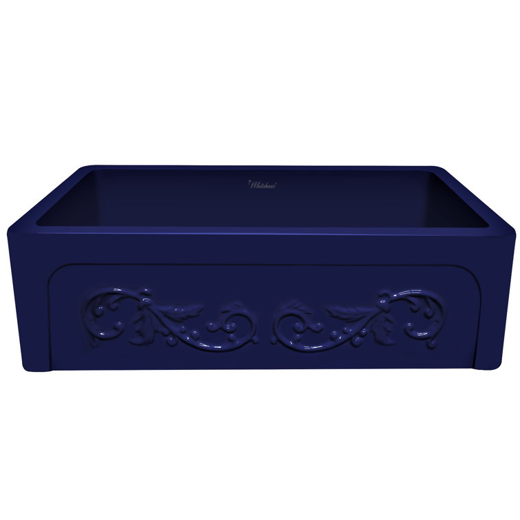 Sapphire Blue 36" Fireclay Single Bowl Kitchen Sink