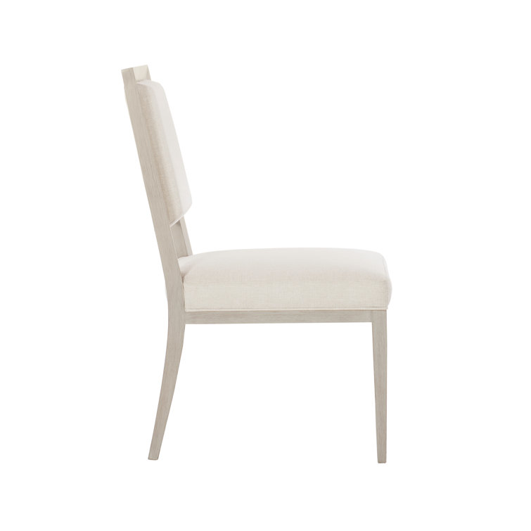 Gray Linen Upholstered Transitional Side Chair