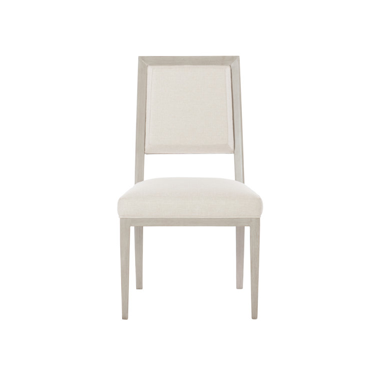 Gray Linen Upholstered Transitional Side Chair