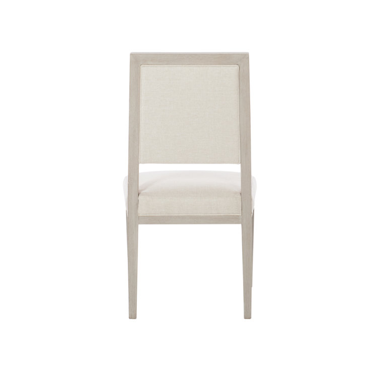 Gray Linen Upholstered Transitional Side Chair
