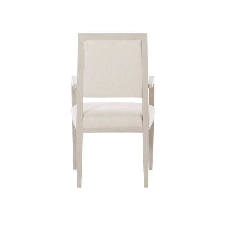 Cream and Gray Handcrafted Upholstered Armchair