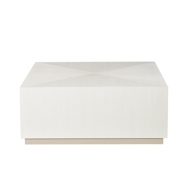 Axiom Transitional Square Cocktail Table with Storage in Gray and White