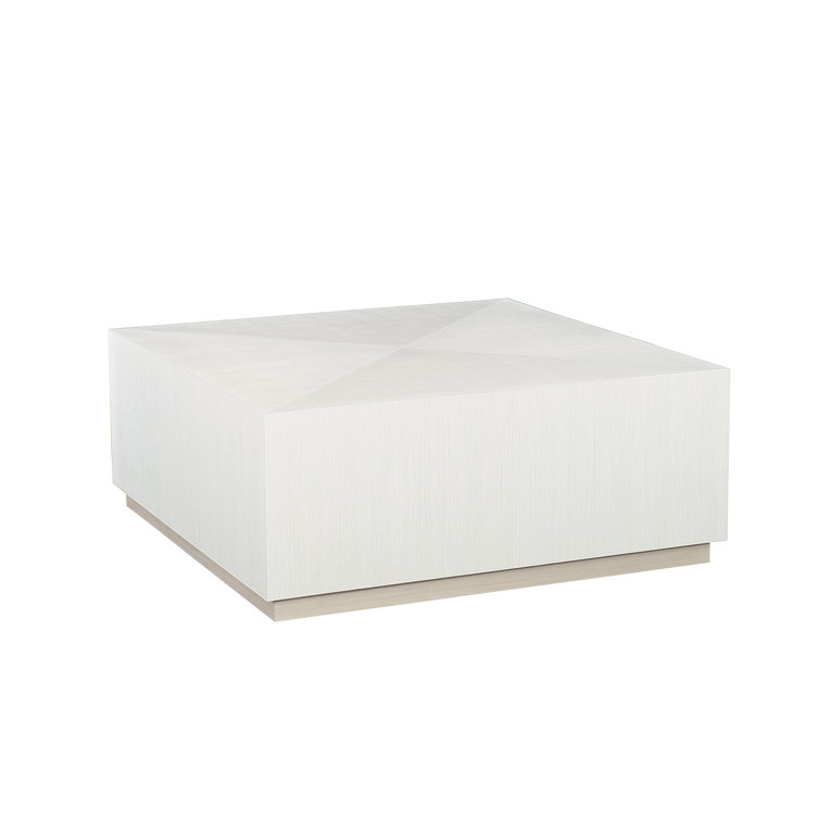 Axiom Transitional Square Cocktail Table with Storage in Gray and White
