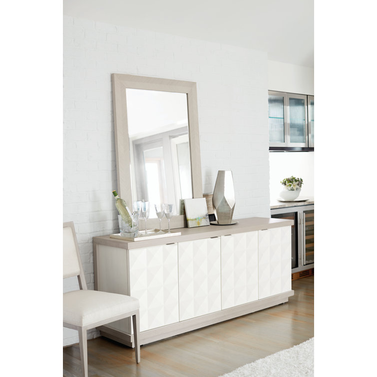 Axiom Transitional Gray Wood Rectangular Dresser Mirror