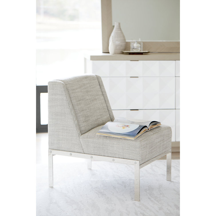 Transitional Axiom 6-Drawer Dresser in White and Gray with Artistic Flair